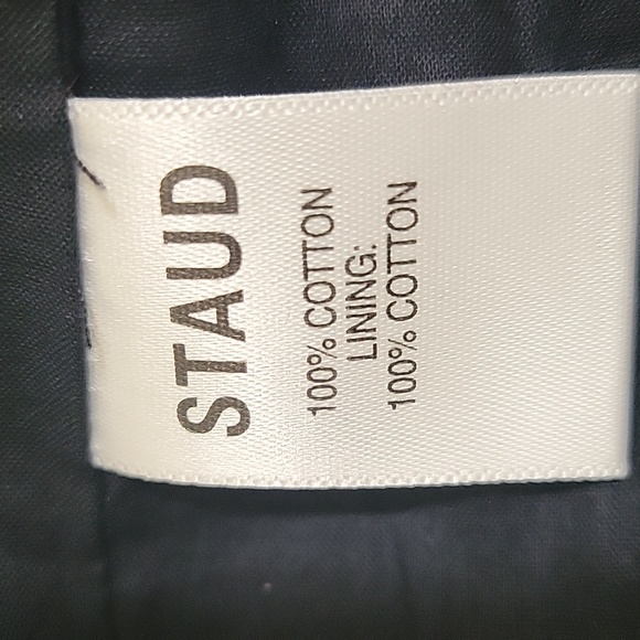 Staud Crosshill Check Cotton  Back Cutout Minidress - Picture 10 of 14